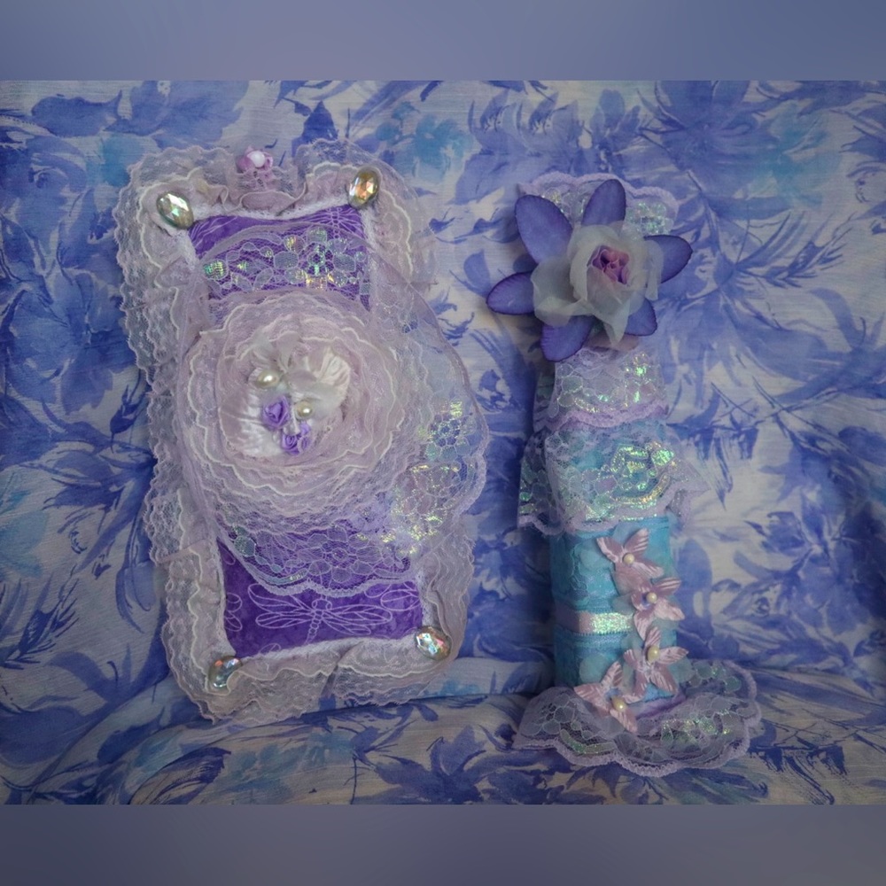 Hand Crafted Glory Of The Dawn Gypsy Bottles And Pillow Gift Set - Picture 13 of 15